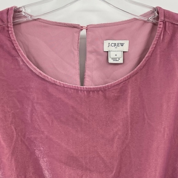 J. Crew Factory Pink Velvet Tulip-Hem Long Sleeve Dress - Picture 4 of 9